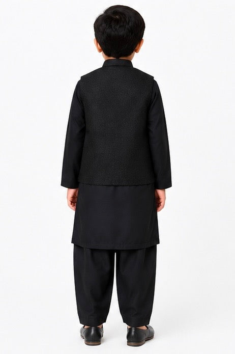 Black Waistcoat Suits for Boys