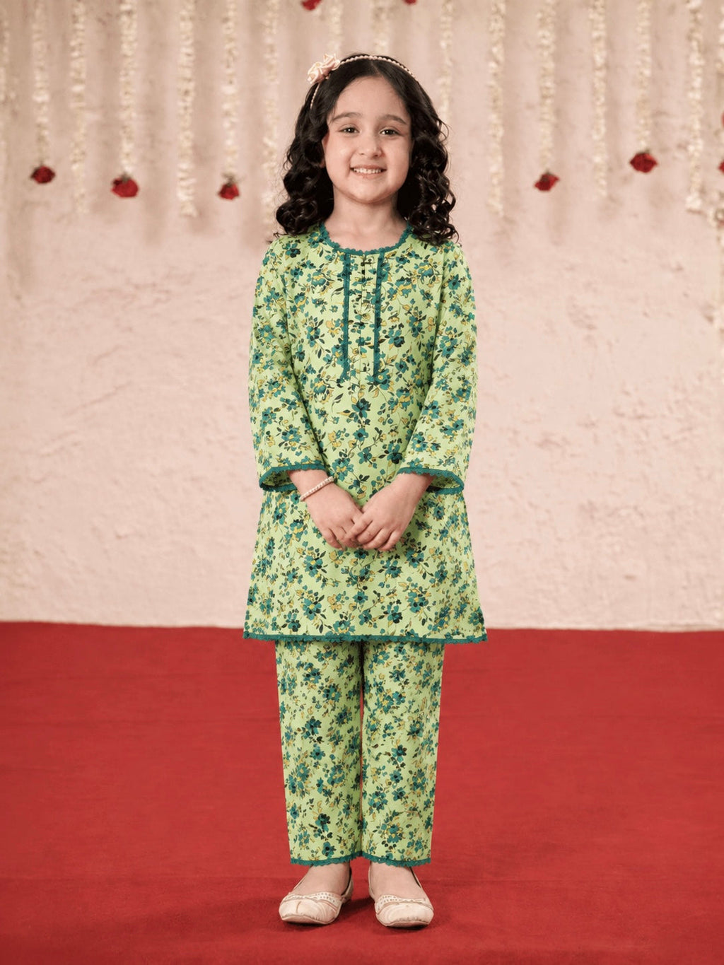 Girls Printed Cotton 2 Piece Suit – Soft Cotton Casual Wear for Kids