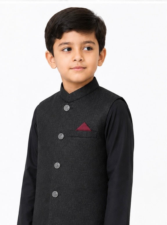 Black Waistcoat Suits for Boys